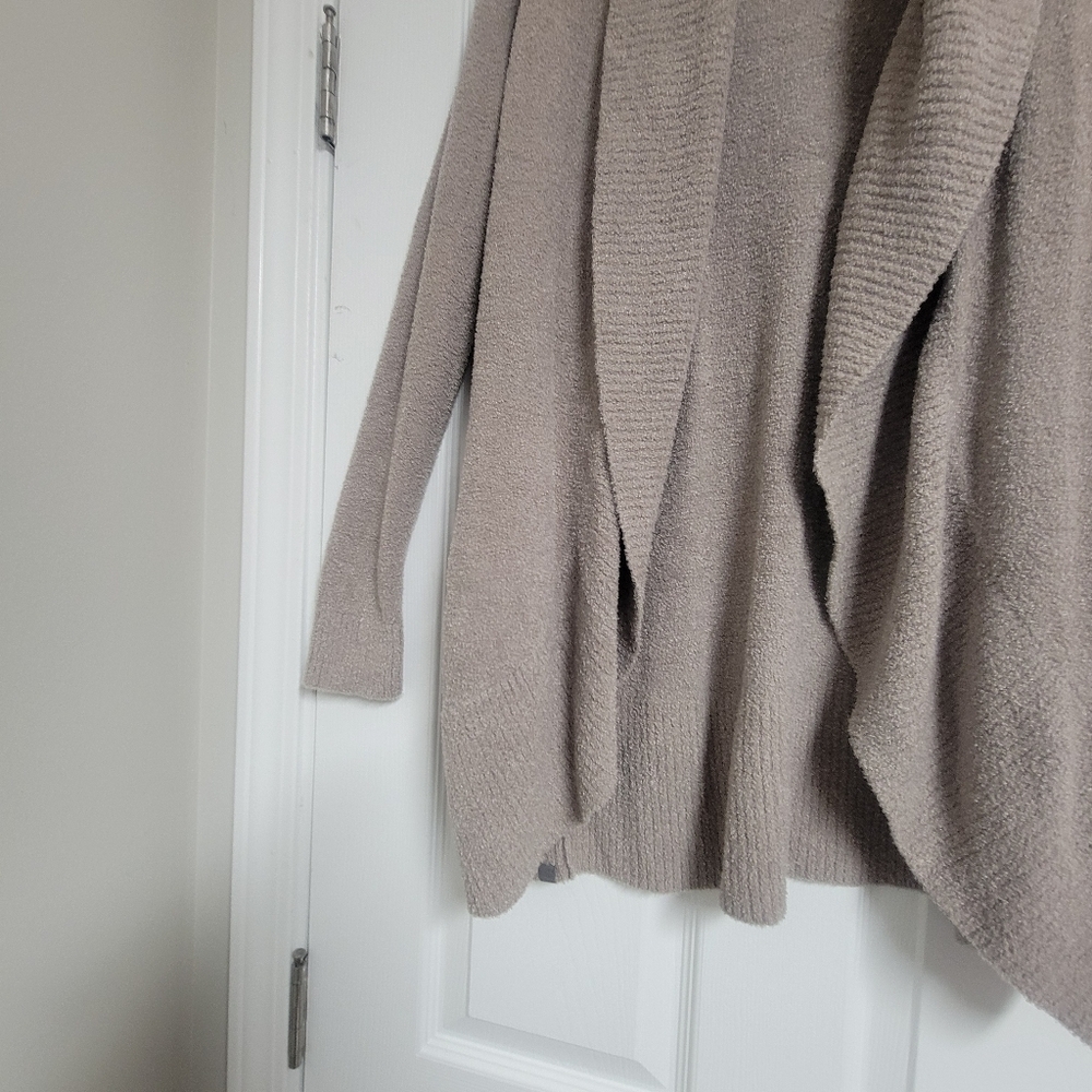 Barefoot Dreams Cozy Chic Lite Circle Cardi In Taupe Size Medium. - Picture 12 of 14